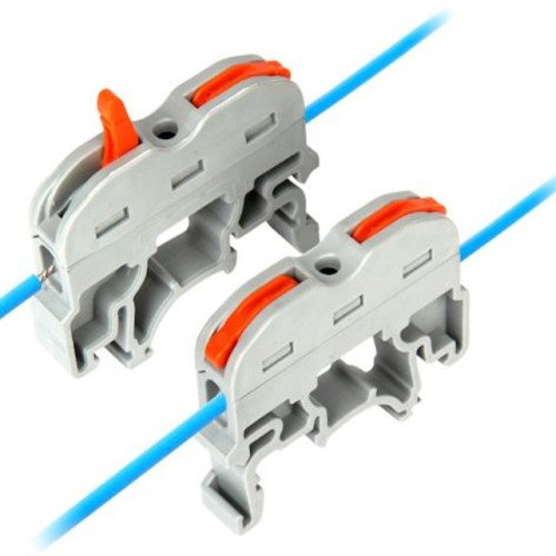 DIN RAIL T.B. 1P 0.08-4MM SPRING-CAGE GRAY