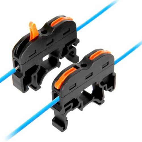 DIN RAIL T.B. 1P 0.08-4MM SPRING-CAGE BLACK