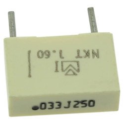 CAP.POL.33nF 250VDC 10MM 10% MKT BOX BULK - KP333K0250T03BB CAP.POL.33nF 250VDC 10MM 10% MKT BOX BULK - KP333K0250T03BB