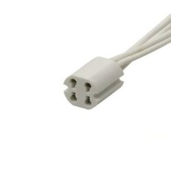 CONNECTOR T5 TUBE 4-PINS 40CM 22AWG BLACK&WHITE - KZ15-4X-400MM-AWG22-4ABW