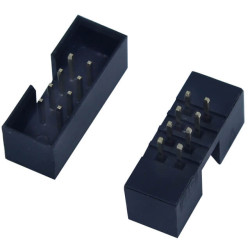 BOX HEADER 8PIN(2x4) 2.00mm THT V/T MALE BLACK - L-KLS1-202B-08-S-B