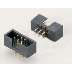 BOX HEADER 10PIN(2x5) 1.27mm THT V/T MALE BLACK