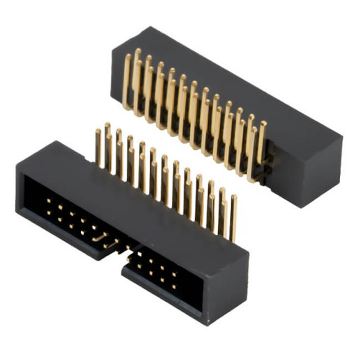 BOX HEADER 24PIN(2x12) 1.27mm THT R/A MALE BLACK - L-KLS1-202C-24-R-B BOX HEADER 24PIN(2x12) 1.27mm THT R/A MALE BLACK - L-KLS1-202C-24-R-B