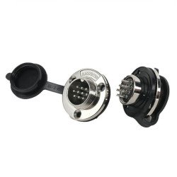 CONN.MICRO JACK M19 10P IP55 ROUND FLANGE PIN CONN.MICRO JACK M19 10P IP55 ROUND FLANGE PIN