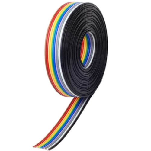 CABLE FLAT 10PIN 1.27mm 28AWG MULTICOLOR 1mt CABLE FLAT 10PIN 1.27mm 28AWG MULTICOLOR 1mt