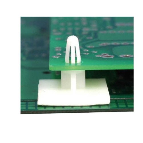 BARBED DISTANCE ADHESIVE H=6.4mm WHITE M3