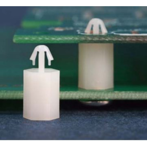 BARBED DISTANCE SCREW MOUNT 8.00mm M3 WHITE - L-KLS8-0229B-BUT-8 BARBED DISTANCE SCREW MOUNT 8.00mm M3 WHITE - L-KLS8-0229B-BUT-8