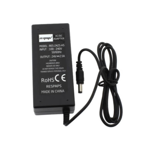 POWER SUPPLY 24V 2.5A 2M CABLE 2.1MM JACK RESPAPS - RES-2425-H5 POWER SUPPLY 24V 2.5A 2M CABLE 2.1MM JACK RESPAPS - RES-2425-H5