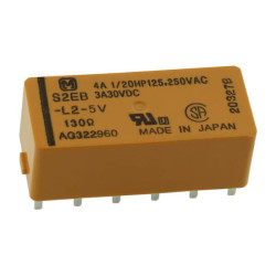 RELAY 4A 5VDC 2PNC PANASONIC - S2EB-L2-5V