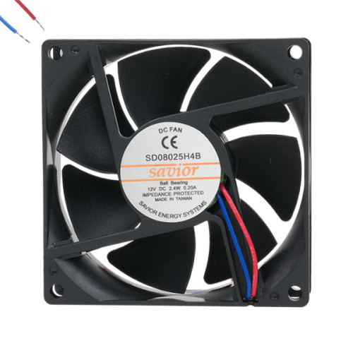 FAN 80x80x25MM 12V 0.20A 2.40W 3200RPM BB WIRE - SD08025H4B FAN 80x80x25MM 12V 0.20A 2.40W 3200RPM BB WIRE - SD08025H4B