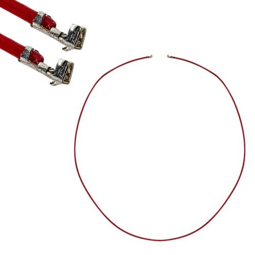 PRE-CRIMPED 1.25 to 1.25 SCKT to SCKT RED 300MM