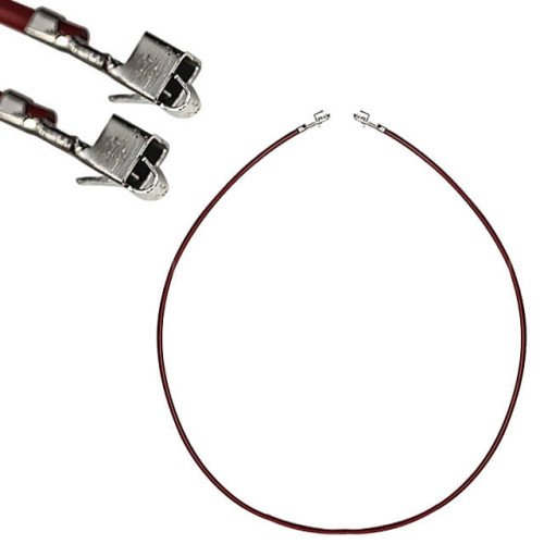 PRE-CRIMPED 2.50 to 2.50 SCKT to SCKT RED 300MM