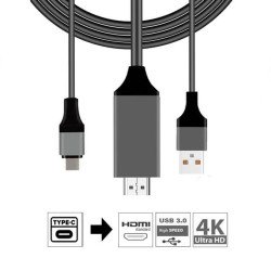 USB 3.1 TYPE-C HDMI 4K 60HZ 30HZ KABLOSU - USB3.1 TYPE C-HDMI KABLO