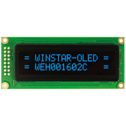 OLED CHARACTER 16X2 BLUE 2.26" - WEH001602CBPP5N00000 OLED CHARACTER 16X2 BLUE 2.26" - WEH001602CBPP5N00000