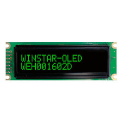 OLED CHARACTER 16X2 GREEN 2.29" - WEH001602DGPP5N00100 OLED CHARACTER 16X2 GREEN 2.29" - WEH001602DGPP5N00100