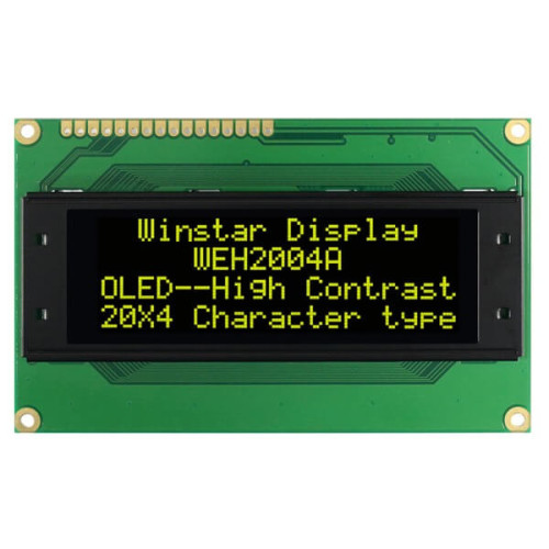 OLED CHARACTER 20X4 YELLOW 2.88" - WEH002004ALPP5N00100