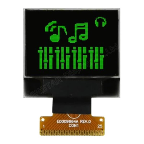 OLED COG 96X64 GREEN 0.95" - WEO009664AGPP3N00000
