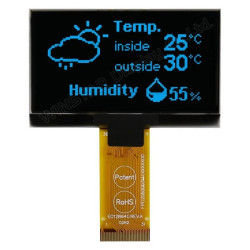 OLED COG 128X64 SKY BLUE 2.42" - WEO012864GSPP3N00000