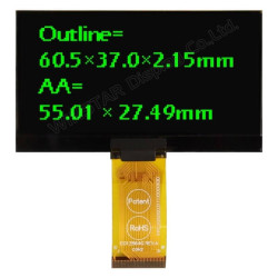 OLED COG 128X64 GREEN 2.7" - WEO012864KGPP3N00000