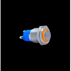 E23 16MM METAL BUTON KALICILI 12-24V TURUNCU LED 1NO/1NC