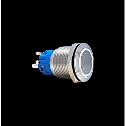 E47 19MM METAL BUTON KALICILI 12-24V BEYAZ LED 1NO/1NC