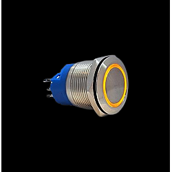 E76 22MM METAL BUTON KALICILI 12-24V TURUNCU LED 1NO/1NC