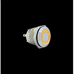 E38 16MM METAL BUTON YAYLI 12-24V TURUNCU LED 1NO