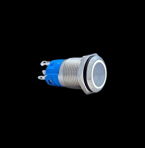 E39-1 16MM METAL BUTON YAYLI 12-24V BEYAZ LED 1NO/1NC